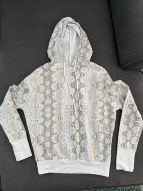 Betsey Johnson Gray and Cream Cozy Hoodie